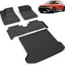 All Weather Car Floor Mats & Cargo Liner Set Fit for Hyundai Ioniq 5 N 2025 Floor Liners Trunk Liner Ioniq 5 N Cargo Mat Accessories Black, 3)For Hyundai Ioniq 5 N 2025 Full Set