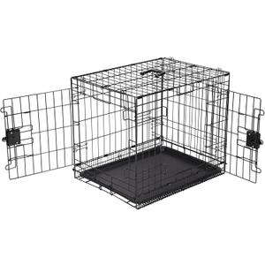 Amazon Basics Durable,Foldable Metal Wire Dog Crate with Tray, Double Door, Divider, 24 x 18 x 20 in, Black Amazon Basics Durable,Foldable Metal Wire Dog Crate with Tray, Double Door, Divider, 24 x 18 x 20 in, Black