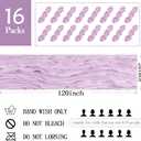 16 Pack Lavender Cheesecloth Table Runner 20 x 120 inch Gauze Table Runners 10 FT Long,Semi Sheer Boho Cheese Cloth Fabric Table Runner Bulk for Wedding,Party,Baby Shower,Bridal Shower Decoration
