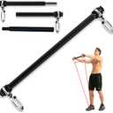 Resistance Band Bar, Portable 43 Inch Pilates Bar with Resistance Bands Home Gym Workouts Stick Squat Yoga Pilates Flexbands Kit for Full Body Shaping
