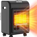 Kohree Propane Heater, 18,000 BTU Portable LP Gas Heater with ODS & Tip-over Protection, 3 Setting Tank Heaters for Patio, Garage, Camping, Heating Up to 450 Sq. Ft, Gas Regulator & Hose (Black)
