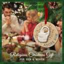 5 x Adore Him Nativity Scene Christmas Ornament 2025 - Baby Jesus Christian Ornament, Religious Christmas Tree Decoration for Believers - Faith-Based Gift Celebrating The Birth of Jesus