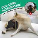 Dog Rear Leg Sleeve to Prevent Licking - Comfortable Recovery Sleeve for Back Hind Leg, Wound Recovery After Surgery for Torn ACL/CCL TPLO, Cone Alternative,Upgraded Threaded Opening (Black)