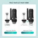 R&T Universal Dual Flush Valve for 2-piece Toilet with Top Push Button Toilet Repair Kit Inside Tank Compatible with 3-Inch and 2-Inch Toilet Drain Outlet A2422