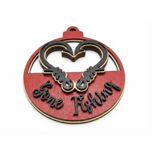 Gone Fishing Wooden Christmas Ornament – Rustic Holiday Tree Decoration for Fishermen, Fishing Lovers & Outdoorsmen, Unique or Stocking Stuffer for Dad, Grandpa, or Angler