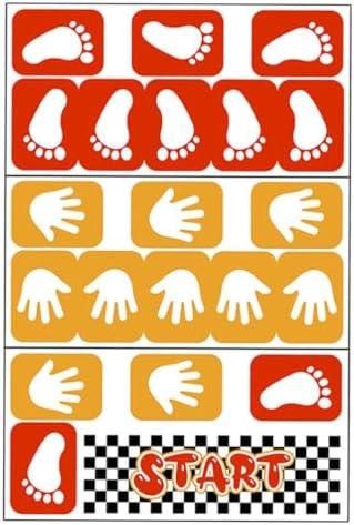 Healvian Handprint Footprint Floor Sticker Game PVC Material Classroom Footprint Stickers DIY Art