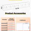 MaxGear Sunglasses Organizer Wall Mount, 4-Pack Acrylic Eyewear Display Holder with 28 Slots, for Glasses/Sunglasses Storage, Includes Adhesive Tape & Screws, Clear Wall Mounted Shelf for Closet, Door