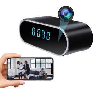 Hidden Camera Clock HD 1080P WiFi Camera Wireless Spy Camera Night Vision Surveillance Security Nanny Cam