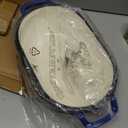 Enameled Cast Iron Sourdough Bread Oven, Dutch Oven, Loaf Cast Iron Bread Pan for Homemade Bread Baking, Meatloaf Pan with Lid, 5QT, Blue