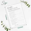 2 x Baby Shower Family Feud Game Cards - Minimalist White Baby Shower Games 30 Fill In Game Cards & 1 Answer Card for Boy or Girl - Gender Reveal Party Suppliers - A05
