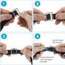 PATIKIL Flat Metal Slide Buckle, Tri-glide Sliders Webbing Strap Belt Adjuster for Leathercraft DIY (38mm, Bronze)