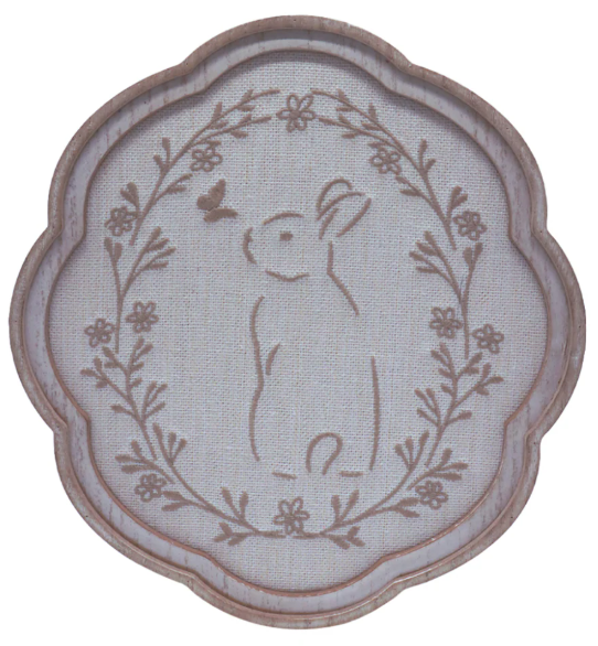 Bunny Wall Sign Embroidery 2pc