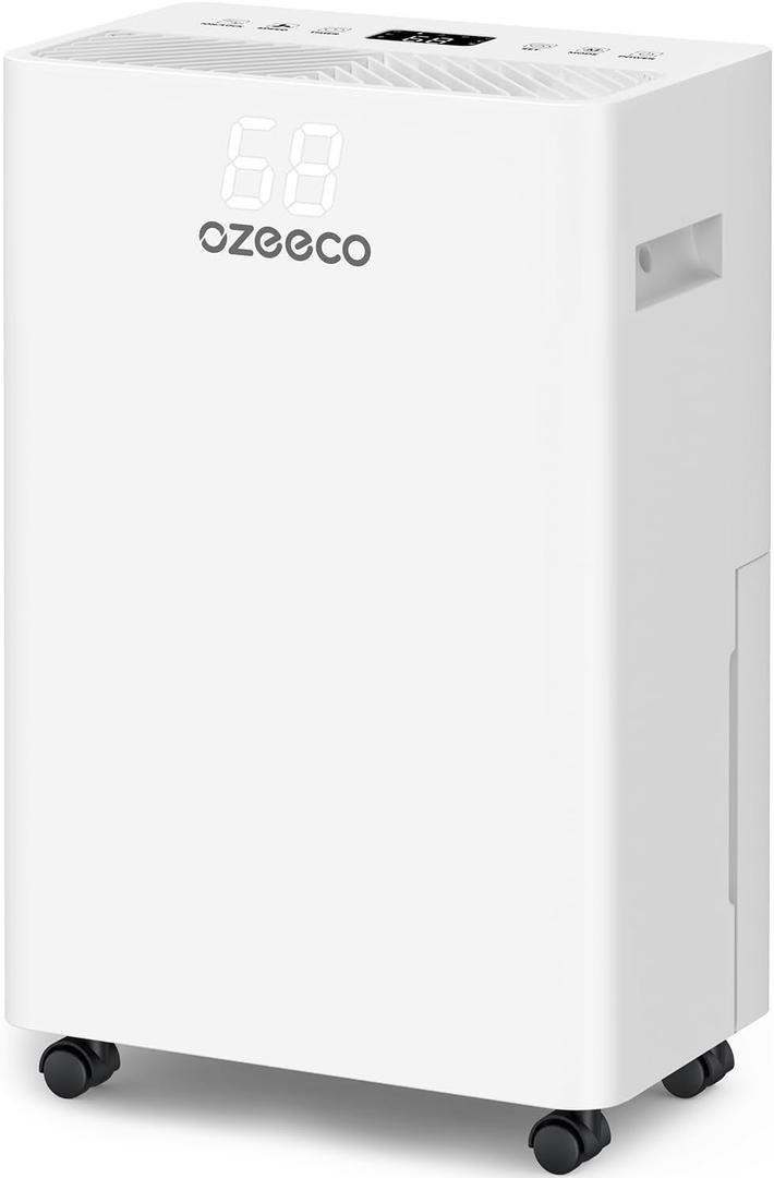 34 Pint/Day Dehumidifier for Basement up to 2500 Sq.Ft, Quiet 35dB
Dehumidifier for Home, Bedroom, Bathroom, RV - Intelligent Humidity Control, 3 Modes, 24H Timer, 0.45 Gal Water Tank