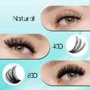 GEMERRY Eyelash Extension Kit Thick Curl Fluffy Clusters Kit With Lash Bond and Seal, Tweezers, DIY Lash Extension (80P-10-18mm)