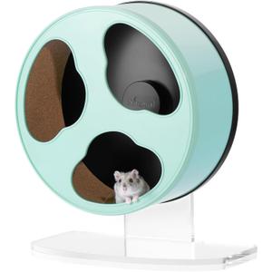 Niteangel Quiet Hamster Exercise Wheel - Clouds Series Hamster Running Wheels for Dwarf Syrian Hamsters Gerbils Mice or Other Small Sized Pets