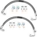 MSCRP 89716 Stainless Brake Lines for Jeep Wrangler JK 2007-2018