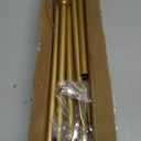 Gold Curtain Rods for Windows 28 to 60 Inch - 5/8 Black Metal Heavy Duty - Decorative Window Small Curtains Rod with Brackets for Kitchen, Bathroom, Sliding Cafe Drapery Rods Door