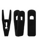 Tinfol Velvet Hanger Clips, 24 Pack Black Pants Hangers Clips, Large Opening Clothes Pin, Strong Finger Flocked Clip Perfect for Use with Slim-line Clothes Velvet Hanger