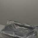 black plastic dish bin