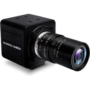 SVPRO 4K Ultra HD Webcam USB Digital Industrial Camera with CS Mount 5-50mm Telephoto Zoom Manual Lens UVC Free Drive,10X Optical Zoom Video Camera with Sony IMX317 Sensor