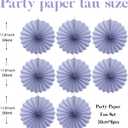 Purple Birthday Decorations,DIY Purple Paper Fans Hanging Decoration ,Party Decorations for Adults 12in,Little Mermaid Party Decor,Baby Shower Decorations 30 Color DIY Set (Light Purple)