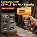 Cordless Leaf & Dust Blower Compatible with DEWALT 20V Battery(Tool Only，No Battery), Jet Fan with Brushless Motor, Handheld Air Blower for Car Drying, Lawn Care, Home Cleaning