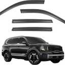 Window Visors Rain Guards Compatible with Kia Telluride 2020-2026, Side Window Wind Deflectors Vent Shades Out-Channel Accessories, Dark Smoke 4 Pcs, 2021 2022 2023 2024 2025