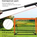 2 Pack 4 x 3 Size Portable Kid Soccer Goals for Backyard, Indoor and Outdoor Pop Up Soccer Goals, Orange, Theresduet