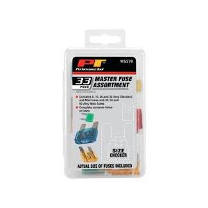 Performance Tool W5370 33 Piece Master Fuse Assortment, Mini, Standard, Maxi