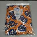 Men Halloween Shirt Fun Pumpkin Print Button Up Shirts Casual Hawaiian Short Sleeve Shirt Holiday Aloha Shirts (Orange, XXL)