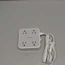 TESSAN Surge Protector Power Strip, 5 Ft Flat Plug Extension Cord with 3 USB (1 USB C) 8 Outlets, 1250W, 900J Protection, 3 Sided Outlet Extender with Power Switch for Office, Dorm Room Essentials (Grey)