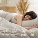 Bedsure Queen Comforter Set, Prewashed Bedding Beige