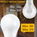 250-300W Equivalent LED Light Bulbs, 3000 Lumens Warm White 3000K 30W A30 LED Bulbs for Garage, Warehouse, Workshop, Commercial, Hotel, Backyard, E26 Base Light Bulb Non-Dimmable, 2-Pack