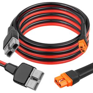 XRDS -RF 10AWG Anderson SB50 to XT60i Female Cable, 10FT Tinned Copper Power Wire for Lithium Batteries, Solar Generators, Inverters, 12V/24V DC Systems