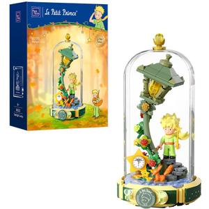 PANTASY Le Petit Prince Starlight Lamp Building Block Set-Creative DIY Model with Minifigure & Dust Cover Adults and Kids Premium Building Blocks for Home Decor