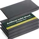 30" x 16" Heavy Duty MDF Wood Shelf Liners 4 Pcs, Odor-Free Solid Panels, 0.6 Inch Thick Wire Rack Covers for Pantry, Closet & Garage Storage (Black)