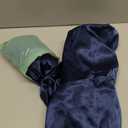 BALAPET 2 Pack Satin Cervical Pillowcase, Smooth & Soft Pillow Case Cover,Ergonomic Pillowcase with Zipper,Cover Only(Navy Blue)