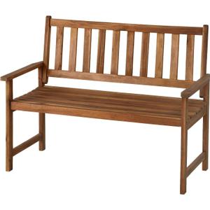 Patio Furniture Outdoor Patio Bench Wood Garden Bench Park Bench Acacia Wood for Pool Beach Backyard Balcony Porch Deck Garden Wooden Furniture, Natural Oiled, 48" W x 22" D x 33" H