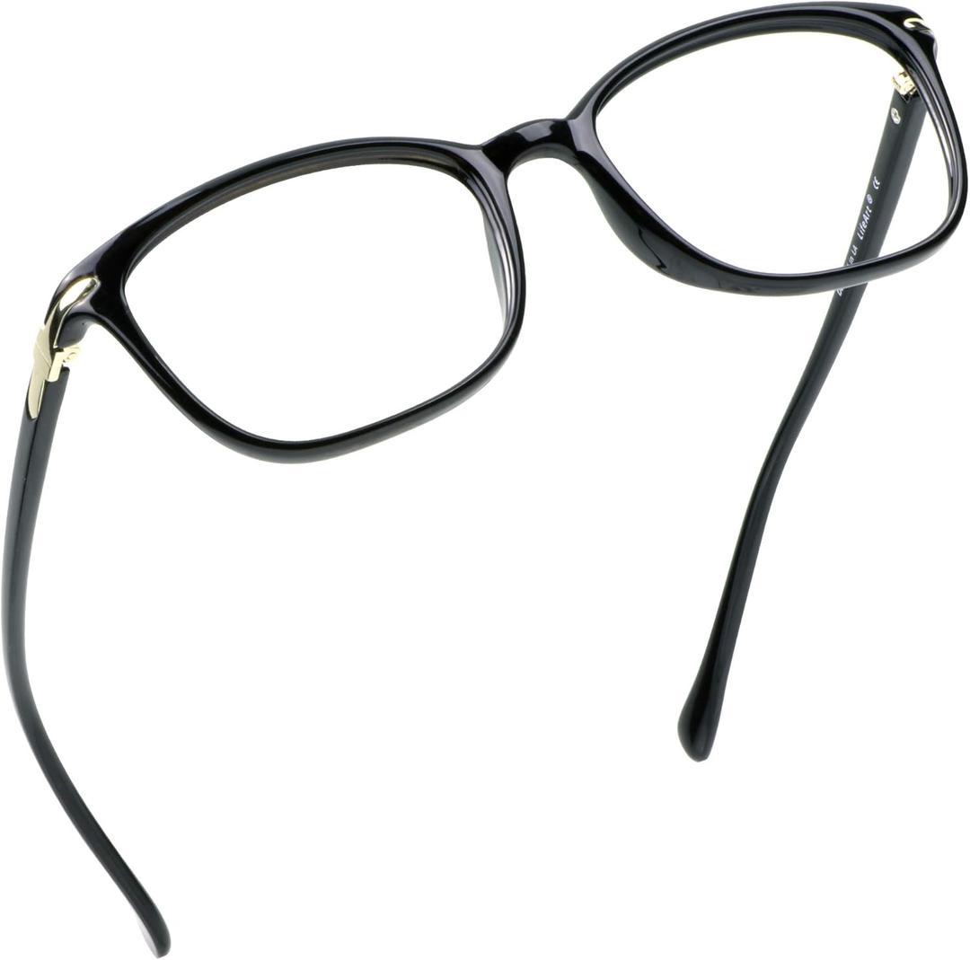LifeArt Blue Light Blocking Glasses, Anti Eyestrain, Computer Reading Glasses,TV Glasses for Men and Women (02_nola_black)
