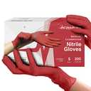 Light Burgundy Nitrile Disposable Gloves - 200 Count - 3 Mil Nitrile Gloves Small - Powder and Latex Free Rubber Gloves - Surgical Medical Exam Gloves - Food Safe Cooking Gloves, S