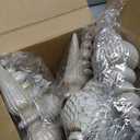 Yunlly 18 Pcs Neutral Christmas Ornaments Textured Christmas Tree Decor with Hanging Loop Modern Brown Hanging Finial Ornaments Shatterproof Home Decor for Xmas Vintage Rustic Farmhouse (Modern Color)