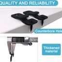 20PCS 1.69 x 0.75 inch Black Flush Mount Bracket Stainless Steel Interlock Hanging Buckle Z Clips Headboard Wall Mounting Brackets French Cleat Picture Hanger Heavy Duty with 40PCS Screws