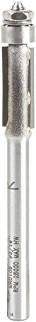Amana Tool - MR0105 Carbide Tipped Miniature Flush Trim 3/16 Dia x 7/16 x 1/8" Shank w