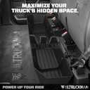 Rear Truck Underseat Storage Box, Fit 2017-2026 Ford F-250 F-350 Super Duty and 2015-2026 Ford F-150 SuperCrew Crew Cab Heavy Duty Rear Under Back Seat Box Organizer, Anti Slip