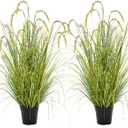 3FT Artificial Reed Grass ,2 Pack Artificial Tall Grass Plants Outdoor Indoor ,Fake Plants & Flowers in Pot-Housewarming gifts For Living Room Office Bedroom Decor