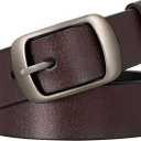 SUOSDEY Women Belts For Jeans Dresses Pants Ladies Leather Waist Belt with Elegant Buckle, Width 1.3" (02-coffee)