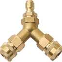 Tool Daily Pressure Washer Tee, Splitter Coupler, Quick Connect Two to One Power Washer, 3/8 Inch Fitting