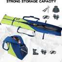 Goloni Ski Bag and Boot Bag Combo, Ski Bags for Air Travel, Snowboard Bag Fits for Skis Up to 180 CM and Boots Up To Size US 13 (Blue Green)