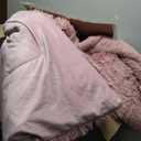 Smoofy Fluffy Full Size Comforter Set, Faux Fur Comforter Set, Luxury Fuzzy Bedding Set, Soft Shaggy Full Bed Set for All Season, 3 Pieces - 1 Comforter & 2 Pillowcases, Violet Pink