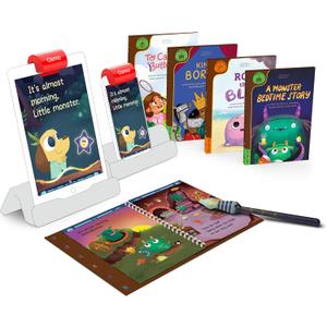 Osmo - Reading Adventure - Advanced Reader for iPad & iPhone + Access to 4 More Books - Ages 5-7 - Builds Reading Proficiency, Phonics, Fluency, Comprehension & Sight Words Base Required US ONLY (Game)